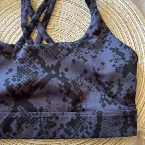 Joy Lab Strappy Sports Bra XS Dark‎ Gray Black Stretch - Picture 2 of 8